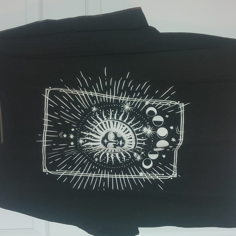 Oversized Black Astrology Tee